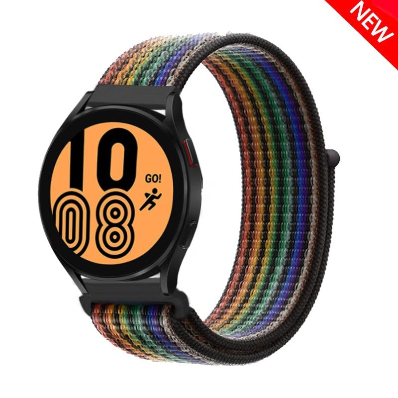 Band For Samsung Galaxy Watch 4 3 Classic 5 Pro Active 2/Gear S3 Nylon Loop Correa Bracelet Huawei Watch GT 2 3 Strap 22mm 20mm