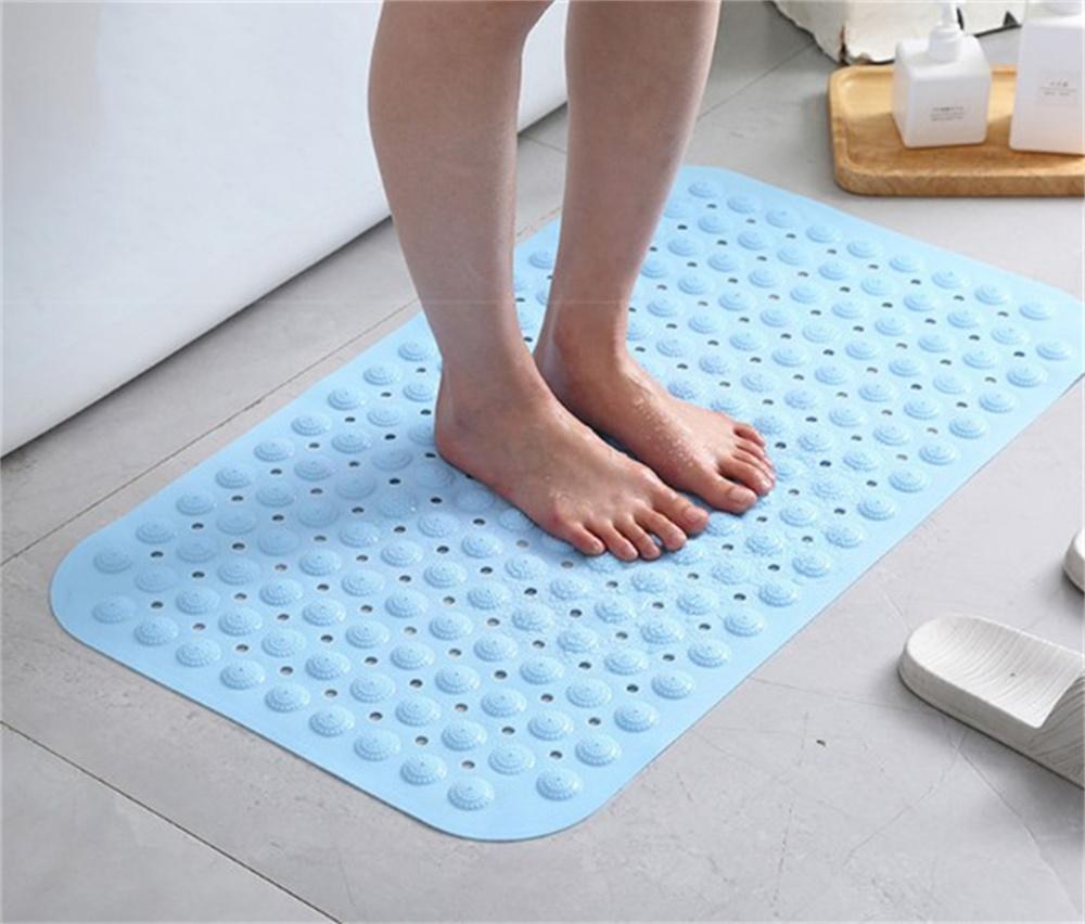 PVC Bathroom Non-slip Mat Hotel Swimming Pool Bath Mat Bathtub Toilet Floor Mat Suction Cup Floor Mat Maize-yellow 35*70cm