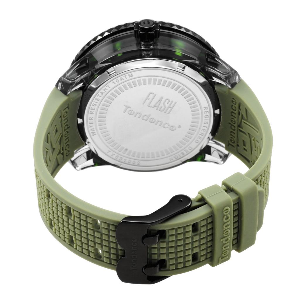 FLASH Black Mineral Ограниченная серия 500 шт. TY531002 Зеленые [Tendence] Часы, Циферблат, Поликарбонат, Стекло, Кварц, Детали, 51 мм, [Б/у]