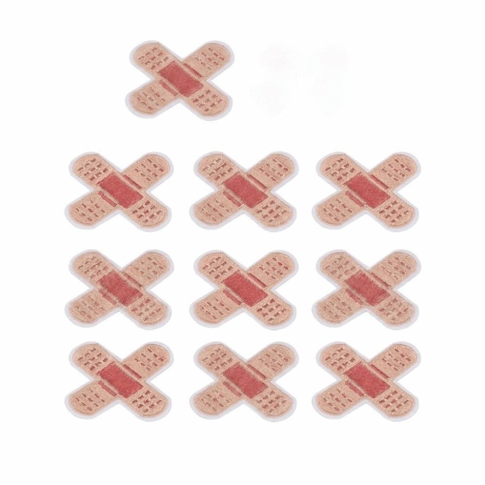 10pcs Bandage Design Iron On Patch Cross Shape Applique Patch Funny Embroidered Patch For DIY