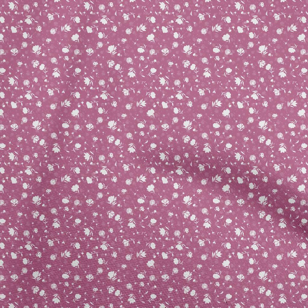 oneOone Cotton Poplin Gray Fabric Floral Fabric For Sewing Printed Craft Fabric By The Yard 42 Inch