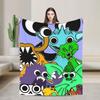 Garten of banban characters Blanket  Super Warm Plush Bedding Throws For Couch Chair Airplane Travel Flannel Bedspread Bed Cover