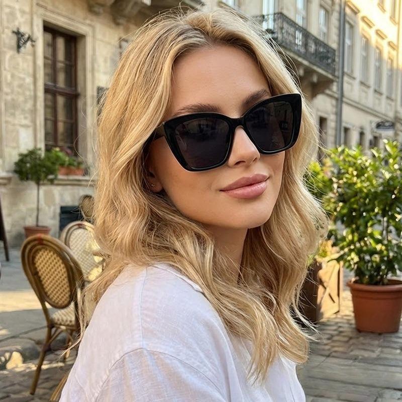 INS Vintage Cat Eye Солнцезащитные очки женские квадратные маленькие солнцезащитные очки женские брендовые дизайнерские ретро-очки модные Oculos De Sol