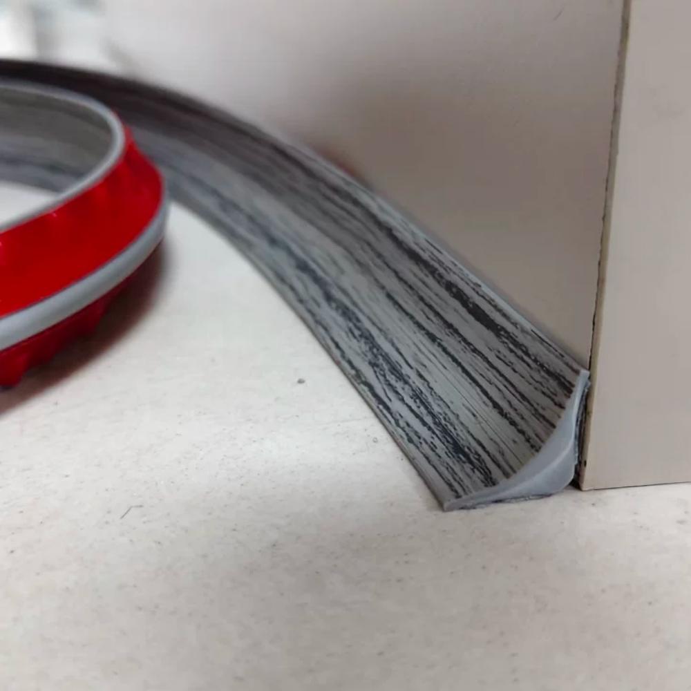 1pc 2mX15mm Self-Adhesive Floor Transition Strip,Wood Grain PVC Flexible Edging TrimWaterproof&Easy Install Door Threshold Strip