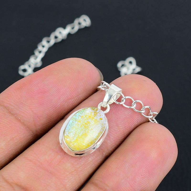 Желтый опал 10x14 S замок цепочка кулон ручной работы тонко полированный 925 стерлингового серебра кулон с современным дизайном подарок на свадьбу невеста