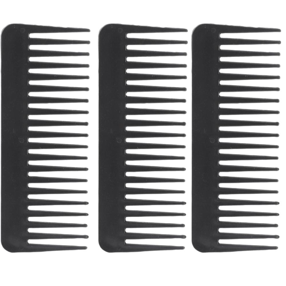 3PCS No Handle Design Wide Tooth Combs 20 Teeth Travel Hair Comb Scalp Massage Comb Travel Use