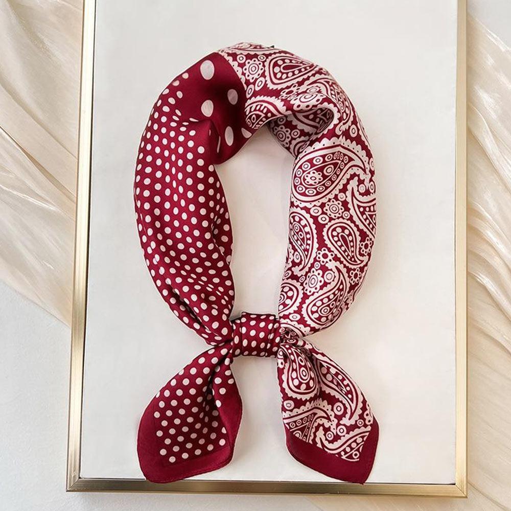 Lightweight Square Neckerchief 70x70cm Purse Scarf Versatile Headscarf for Women