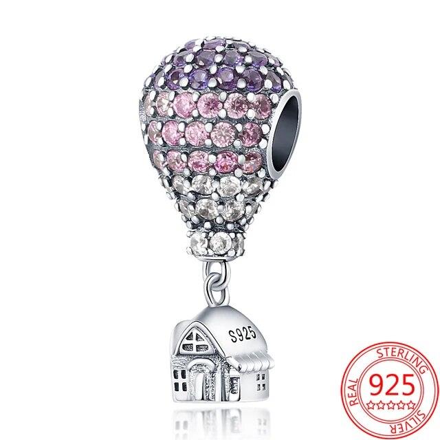 Новый Стерлингового Серебра 925 Фиолетовый Мурано Бусина Анютины Глазки Цветок Висячие Подвески Подходит Оригинальный Бренд Браслет И Ожерелье 925 Ювелирные Изделия Подарок