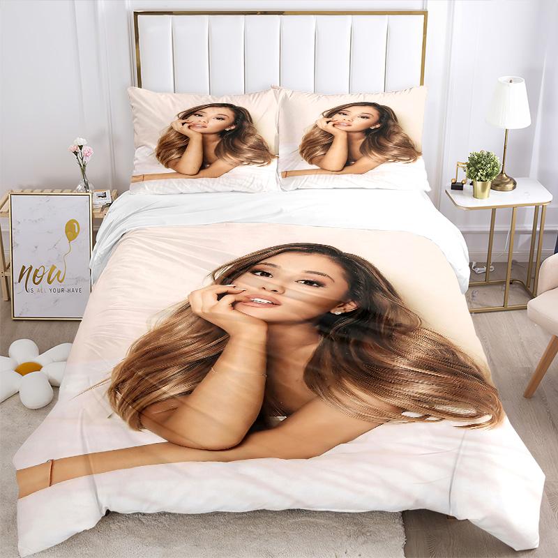 Glamorous Hair Model Pose Print 3Pcs Bedding Setduvet Cover With 2 Bedropillowcase Home Birthday Gift