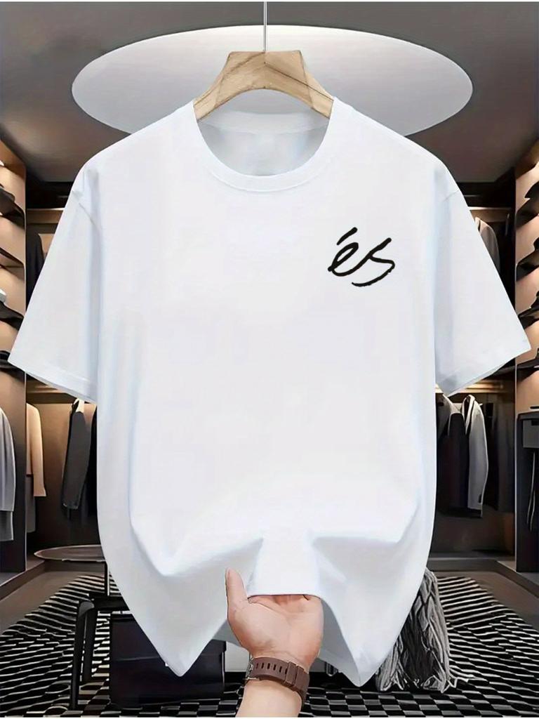 MenS 100 Cotton Crew Neck TShirt with YES Digital Print Casual Style Short Sleeve Regular Fit AllSeason Comfort