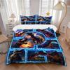 3pcs Dinosaur Adventure Anime Cartoon Design Comforter Set with One Quilt Cover and Two Pillowcases (No Core), Perfect for Bedroom and Guest Room Deco