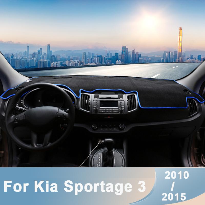 Для Kia Sportage 3 R 2010 2011 2012 2013 2014 2015 LHD RHD крышка приборной панели автомобиля коврик для приборной панели солнцезащитный козырек Нескользящая накладка аксессуары