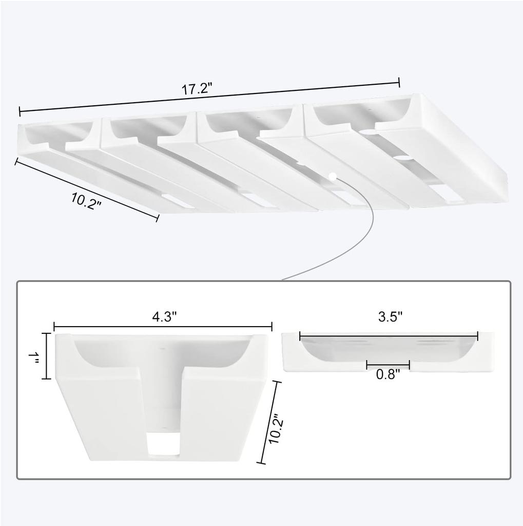 Пластиковая подставка для бокалов, держатель для бокалов без сверления под полкой и шкафом, подвесная стойка для бокалов, органайзер, вешалка для барного шкафа на кухне, 4 шт.