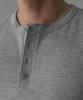 Baulopeulodeogteu Мягкая ребристая мужская футболка-henley с воротником-стойкой [Серый]
