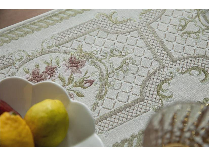 Modern Chenille Tassel Christmas Table Runner - Simple, Fresh, Polyester Tablecloth