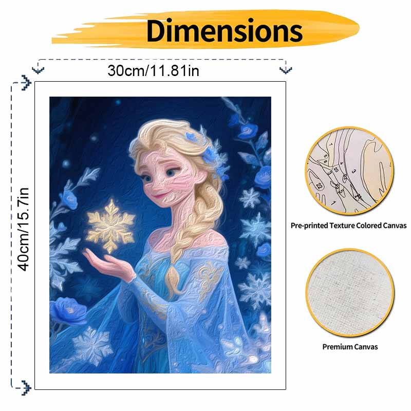 Disney Ice Queen Painting by Numbers Hand Filled Drawing Art Kit Home Decor