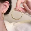 Double Layer Round Ring Earrings Hook Piercing Ear Jewelry Accessories  Gifts
