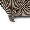 Folding Pure Bamboo Set of Two Fan for Women [KYOETSU] [Kyoetsu] Fan, Silk, Plain, Two-tone Black, (fan, Bag) (15)