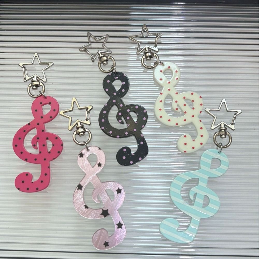Sweet Acrylic Keychain Shaped Illustration Mobile Phone Pendants Fashion Bag Charms