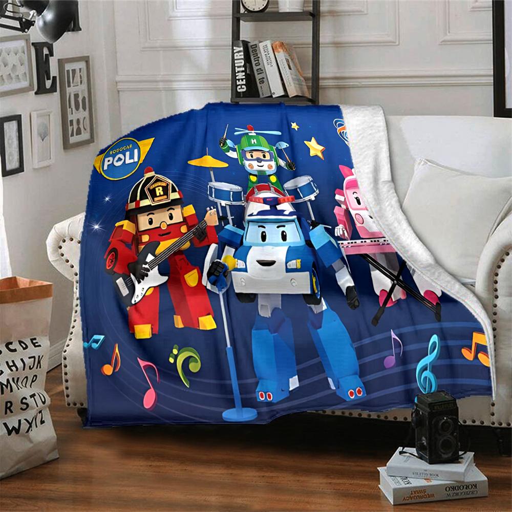 1pc Robots Vehicles flannel Blanket for Super Soft Cute Comfort Blanket for Travel Bedding Couch Sofa Blanket Y73060