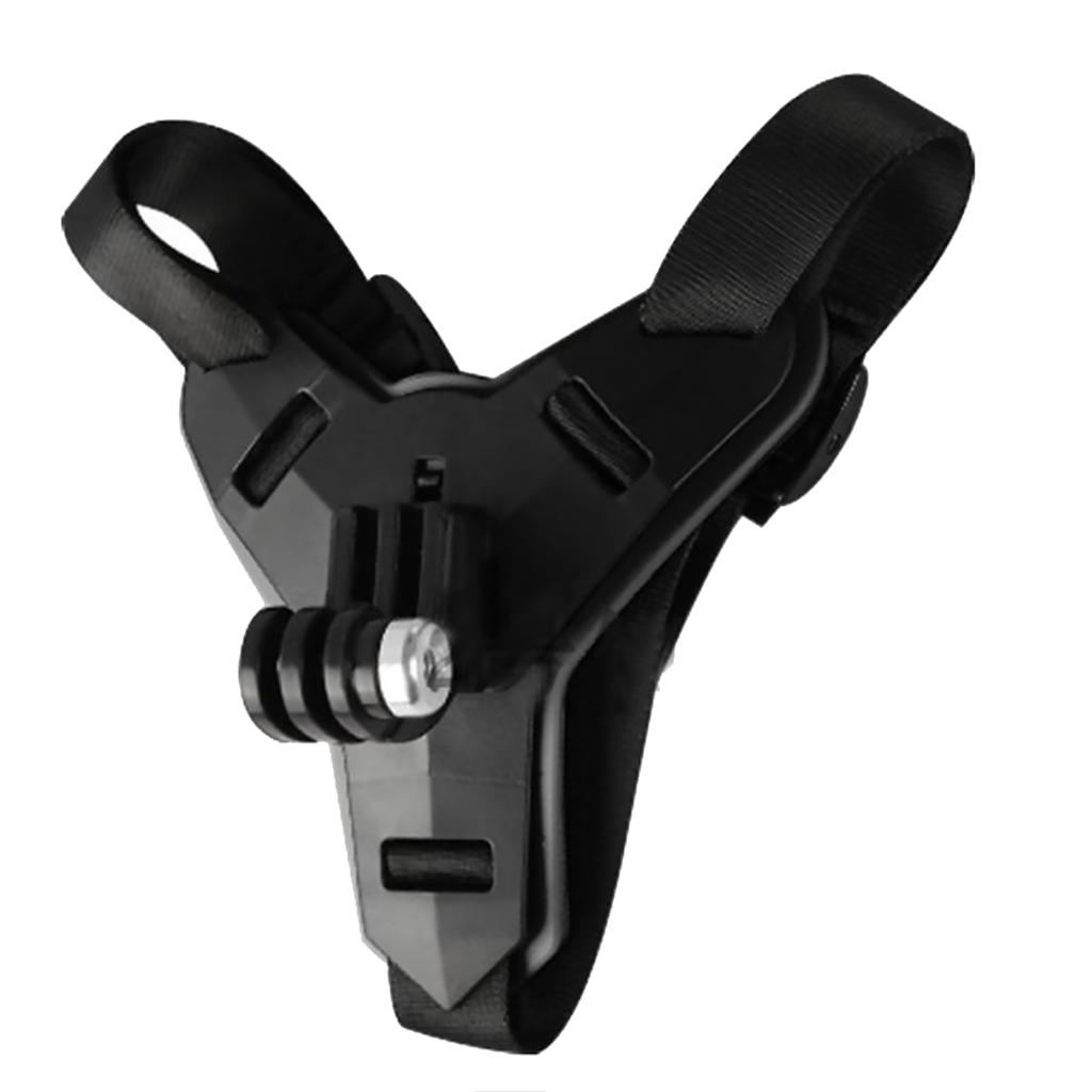 Черный крепление на подбородок мотоциклетного шлема для GoPro Hero 8/7/6/5 Регулируемый ремешок крепления на подбородок полнолицевого мотоциклетного шлема