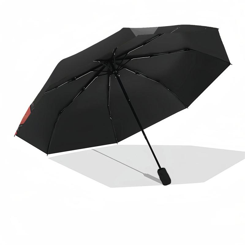 1pc Black Panther with Red Background Umbrella with Plastic Handle,Suitable for All Seasons Home Travel Outdoor UmbrellaDD117