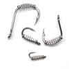 10pcs Spring Fishing Hooks Stainless Steel Barbed Swivel Explosion Hooks Jig for Carp Fly Fishing
