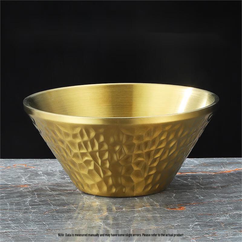 KANGMO Hammered V-shaped 304 Stainless Steel Serving Bowl