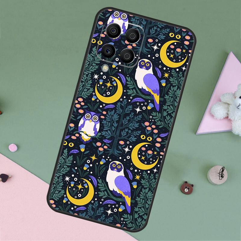 Owl Pattern For Samsung Galaxy M20 M06 M16 M12 M13 M14 M15 M35 M55 M34 M54 M33 M53 M21 M31 M32 M52 Case