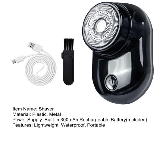 Мини-электробритва USB перезаряжаемая IPX7 водонепроницаемая влажная сухая портативная дорожная бритва для бритья мужской триммер для бороды инструмент для удаления волос