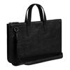 COACH Isaac Maxi 40 Logo Embossed Removable Shoulder Strap Leather Briefcase Large Men's Black