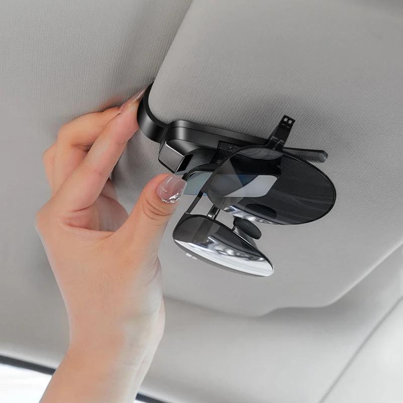 1 шт. Автомобильный солнцезащитный козырек, клипсы для очков, держатель для хранения очков, компактное хранение, аксессуар для интерьера автомобиля со сплавной пряжкой