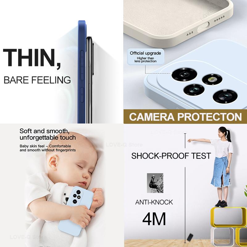 Чехол для Honor 200 Pro, жидкий силиконовый защитный чехол для объектива камеры, чехол для телефона Honor 200 Pro, Honor200 Pro 200Pro 5G, мягкая задняя крышка