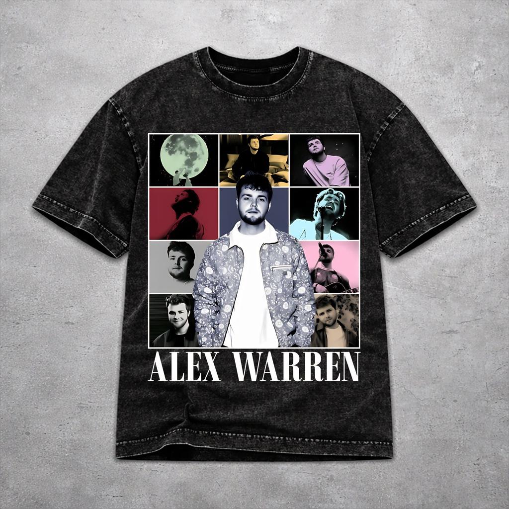 Men Women Vintage Washed T-shirts Alex Warren Little Orphan Live Tour 2026 Printed Shirt Apparel Oversize Tees