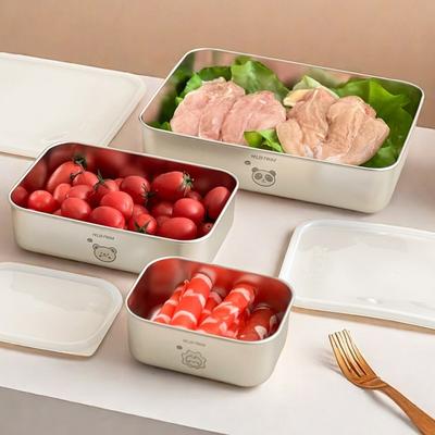 Контейнер для хранения продуктов в холодильнике из нержавеющей стали 304, герметичный, для замороженного мяса, для фруктов и овощей, сохраняющий свежесть, контейнер для хранения