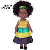 Toddler Toys for Imaginative Play 14 Inch Black Doll with Afro Hair, Soft Vinyl Posable Gift Children Kids, Dress Up Fashion Toy Accessories,