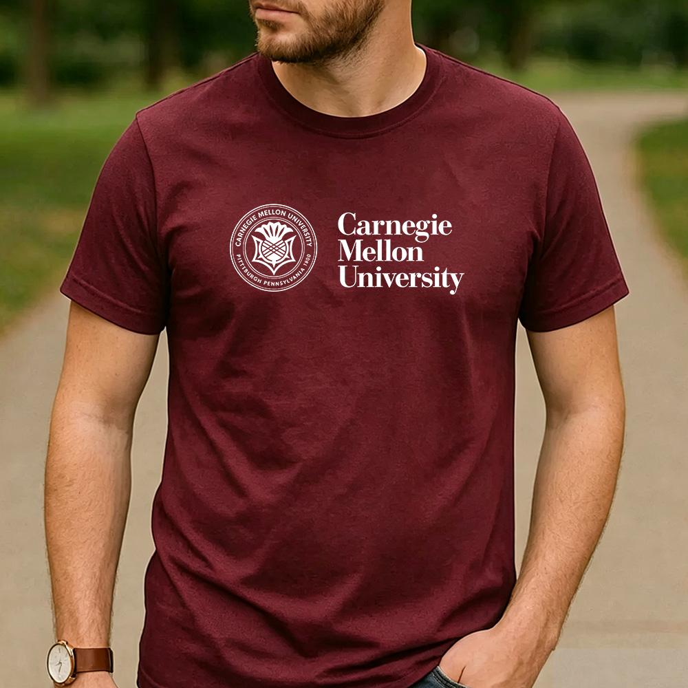 Vintage Carnegie Mellon University Pittsburgh Circular Seal Aesthetic Graphic T Shirt Unisex Short Sleeve Alumni Gift Top
