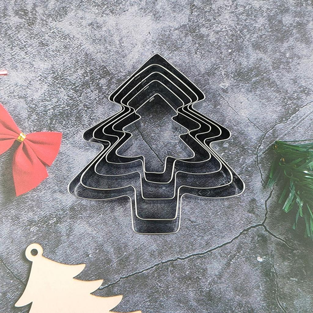 Claus Stainless Steel Snowflake DIY Christmas Decor Biscuit Mold Baking Tools Cookie Cutters Set