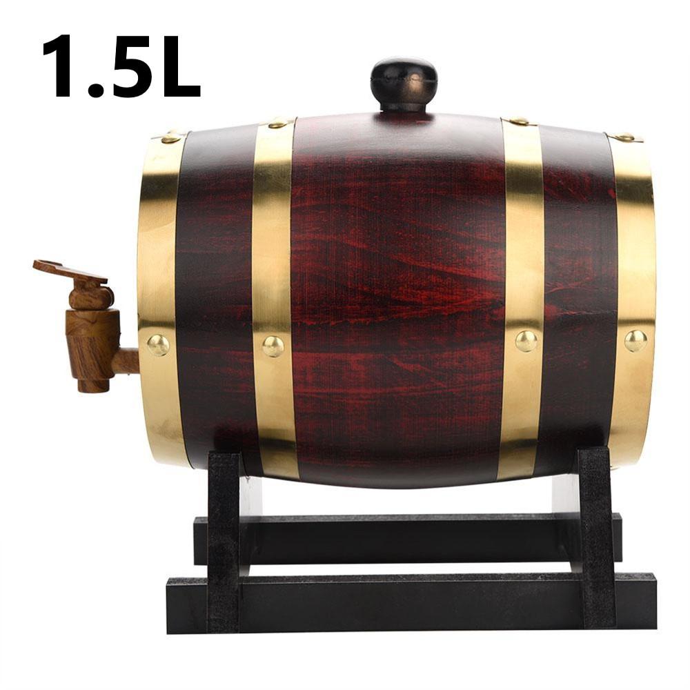 1.5L/3L Дубовая сосновая винная бочка для хранения, специальное ведро для хранения бочек, пивные бочки для вина, виски и рона