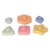 6 PCS Soft Stacking Towers Cute Different Shapes Colorful Educational Learning Building Tower for