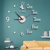 Luminous Wall Clock Modern Design Easy To Install Battery Powered Silent DIY Wall Clock Decoration for Living Room
