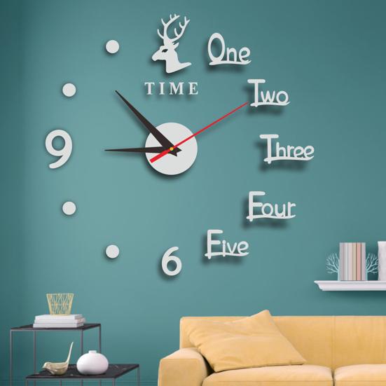 Luminous Wall Clock Modern Design Easy To Install Battery Powered Silent DIY Wall Clock Decoration for Living Room