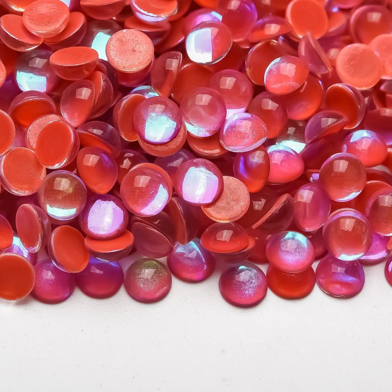 Кристалл Стеклянный Мокко Полукруглый Жемчужный Ногтевой Шарик Diy Nail Art Человек Рыбка Бусина Красота Мобильные Телефоны Аксессуары