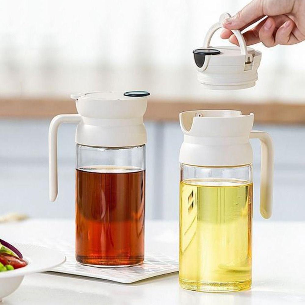 600ML Glass Oil Bottle Large Capacity Soy Sauce Dispenser Multi-functional Oil Dispenser  Soy Sauce