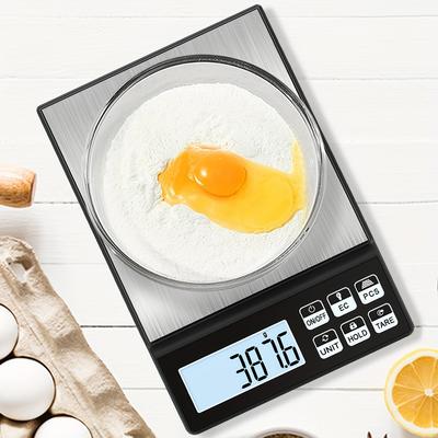 11.02 фунта/0,1 г Цифровые кухонные весы из нержавеющей стали Точное взвешивание для выпечки, приготовления пищи и повседневного использования, Весы для пищевой безопасности
