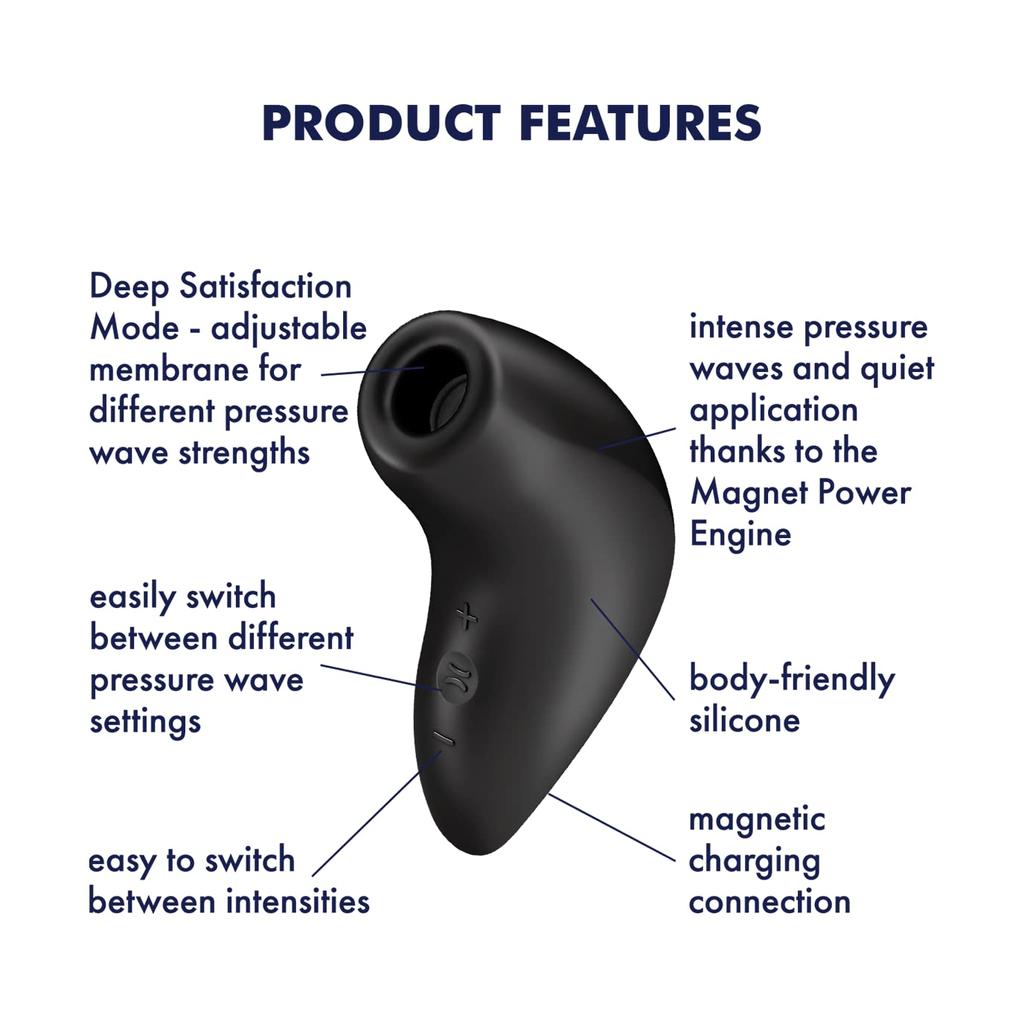 Satisfyer Magnetic Deep Pulse Satisfyer Magnetic Deep Pulse Suction Vibrator Suction Depth Adjustable In 3 Levels 33 Levels Intensity Adjustable