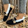 Fashion 2024 New Winter Autumn Women Flats Casual Slip-on Loafers Big Size Comfortable Outdoor Fashion Shoes for Women Zapatos De Mujer