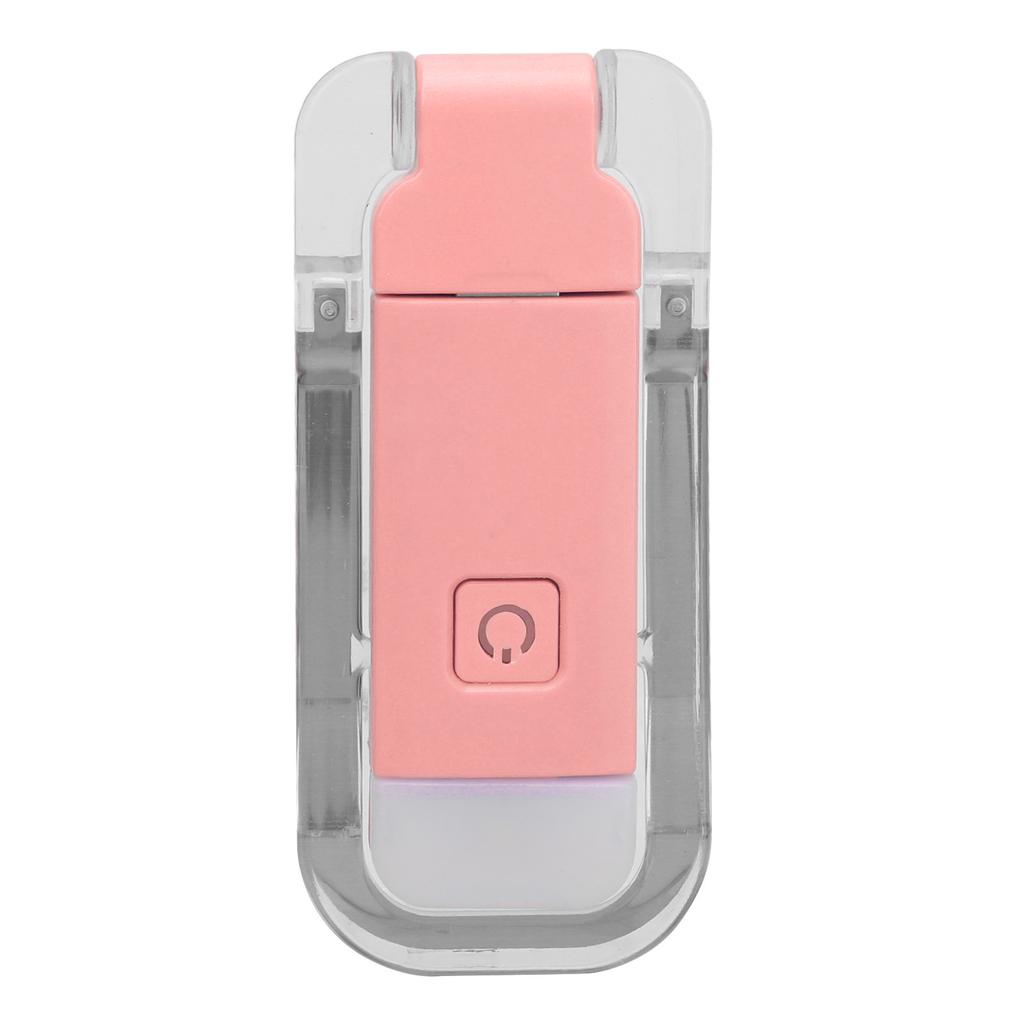 Светодиодная закладка-фонарик, USB-зарядка, 3 уровня яркости, теплый белый свет, портативная клипсовая лампа для чтения для ночного чтения, розовая