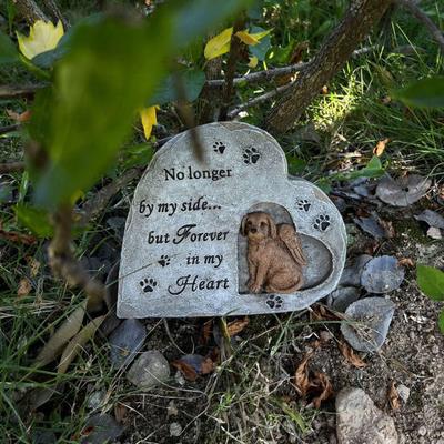 Собака Мемориальный камень смола щенок надгробие садовый питомец надгробие открытый мемориальный камень питомец