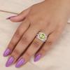 Green Peridot Gemstone 925 Sterling Silver Jewelry Handmade Ring Gift For Mother CZR-3-10